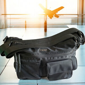Tracker Black RFID protection Crossbody travel Bag